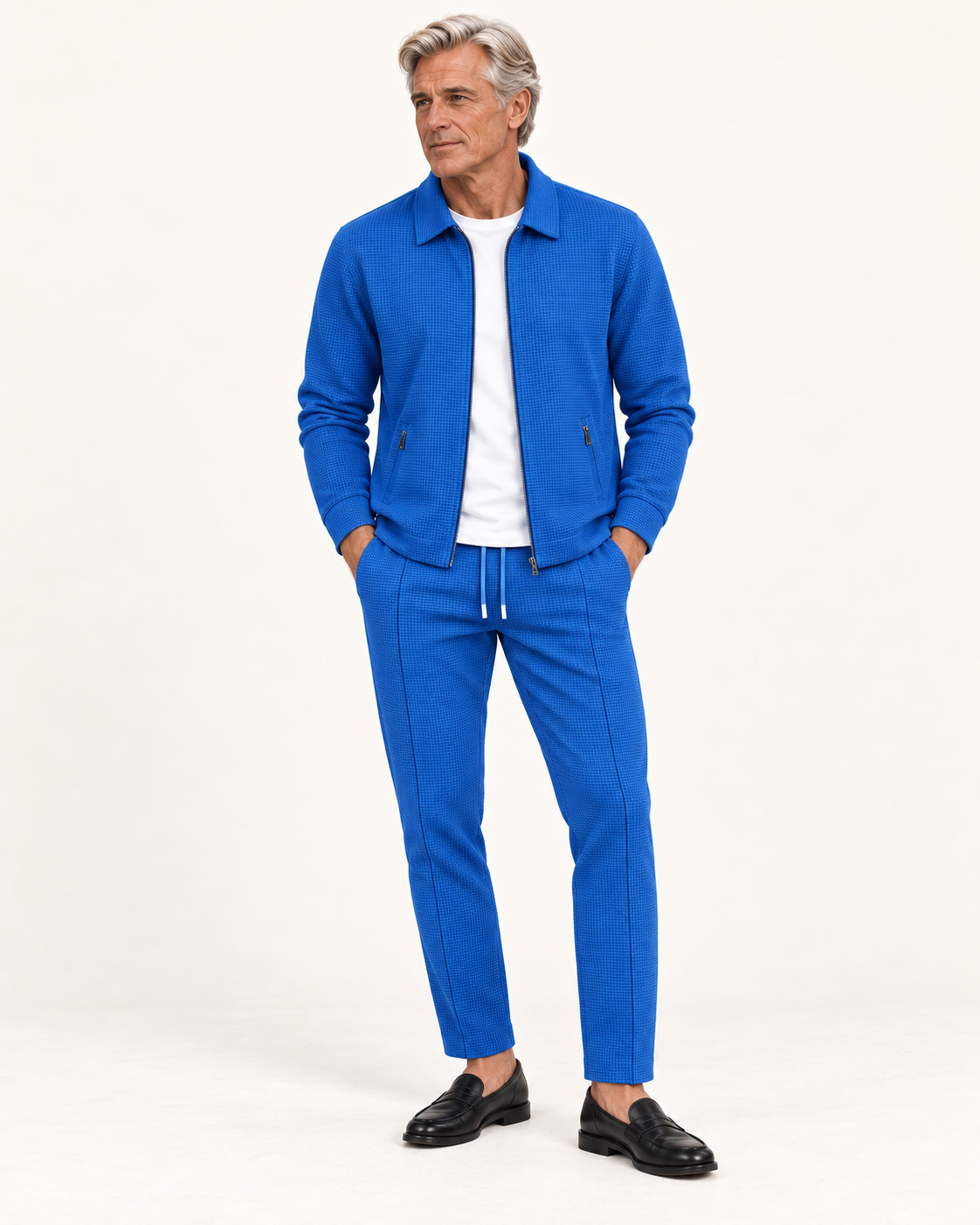 Linus | Set aus Jacke und Hose mit Waffelstruktur