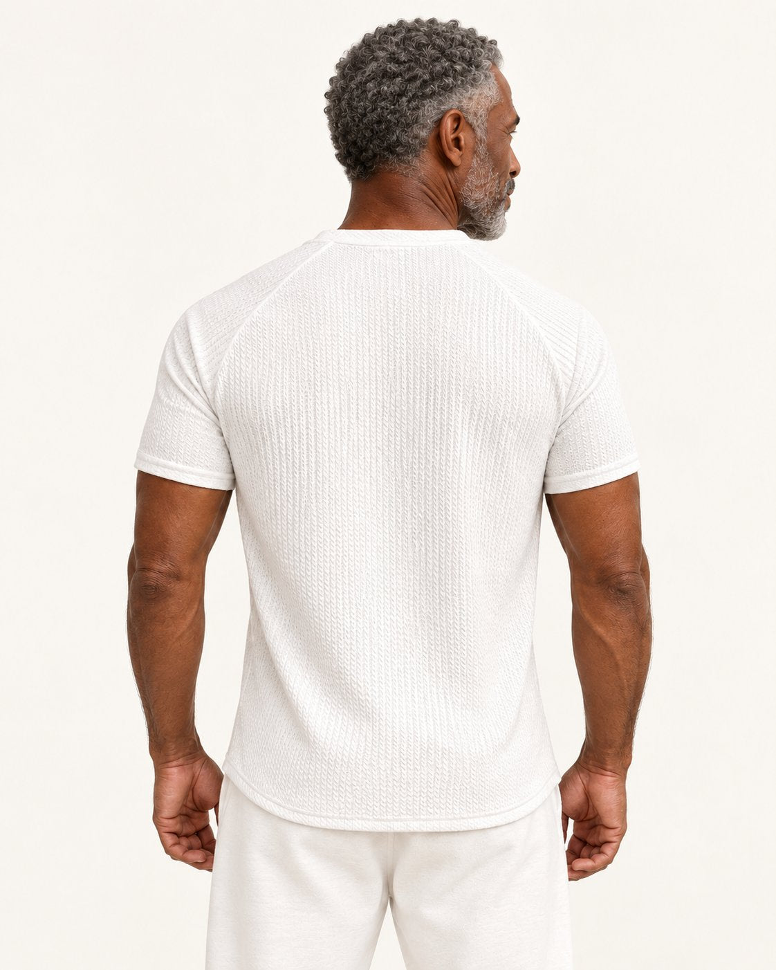 Stefan | T-Shirt mit Struktur und Rundhalsausschnitt