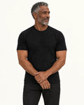 Stefan | T-Shirt mit Struktur und Rundhalsausschnitt – am Valtor-Modell