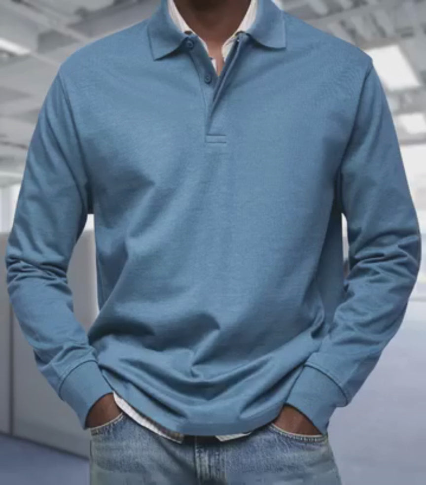 Wilson | Klassisches Langarm-Poloshirt