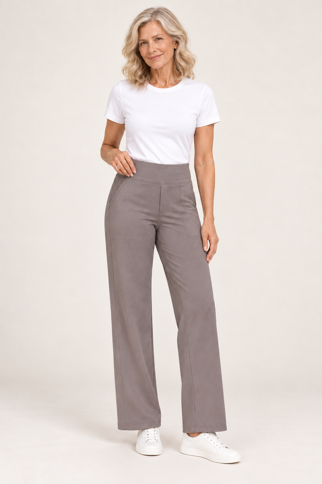 Sanne | Damenhose mit hohem Bund und geradem Bein