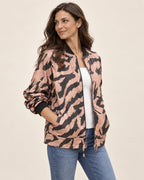 Madelon | Jacke mit Zebramuster und Reißverschluss