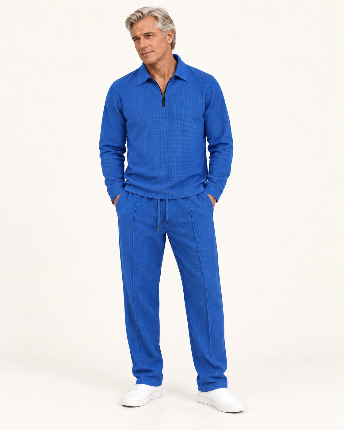 Ulrich | Set aus Pullover und Hose mit Waffelstruktur