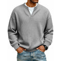 Herren-Langarmshirt mit Waffelstruktur und Lagenlook