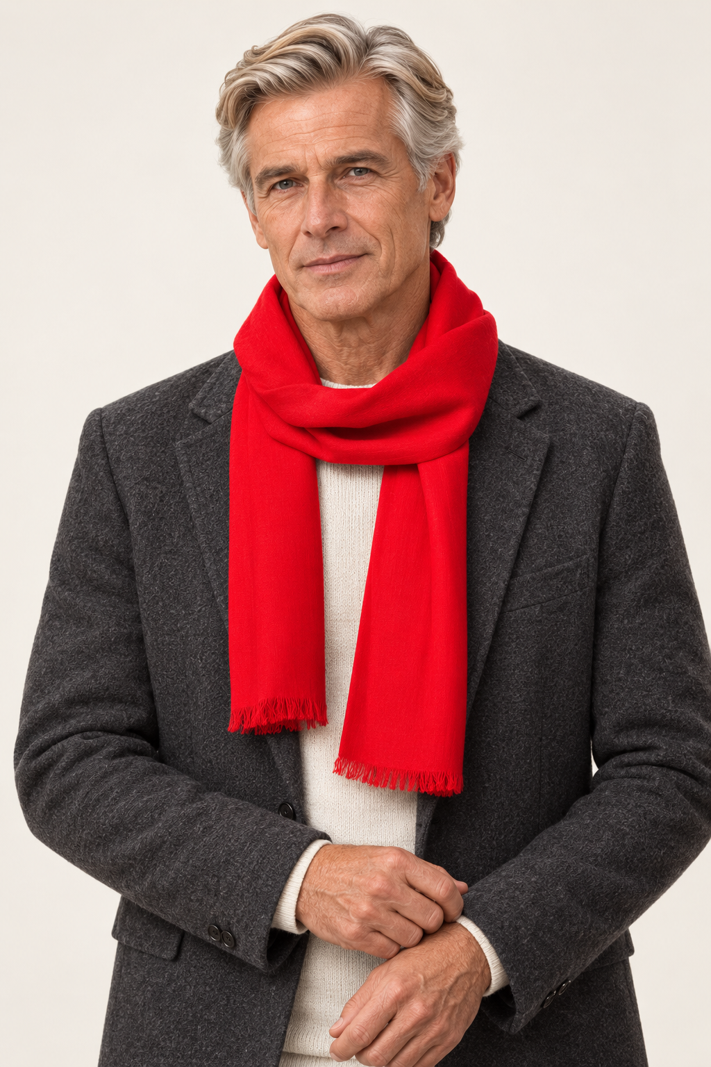 Valtor Herren | Erwin Schal – Rot, getragen