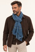 Valtor Herren | Falk Schal in Blau am Modell
