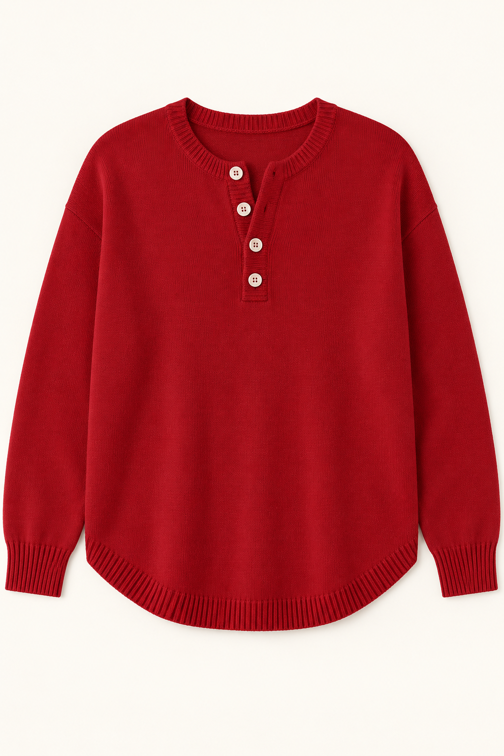 Helene – Henley-Pullover in Rot als Produktansicht