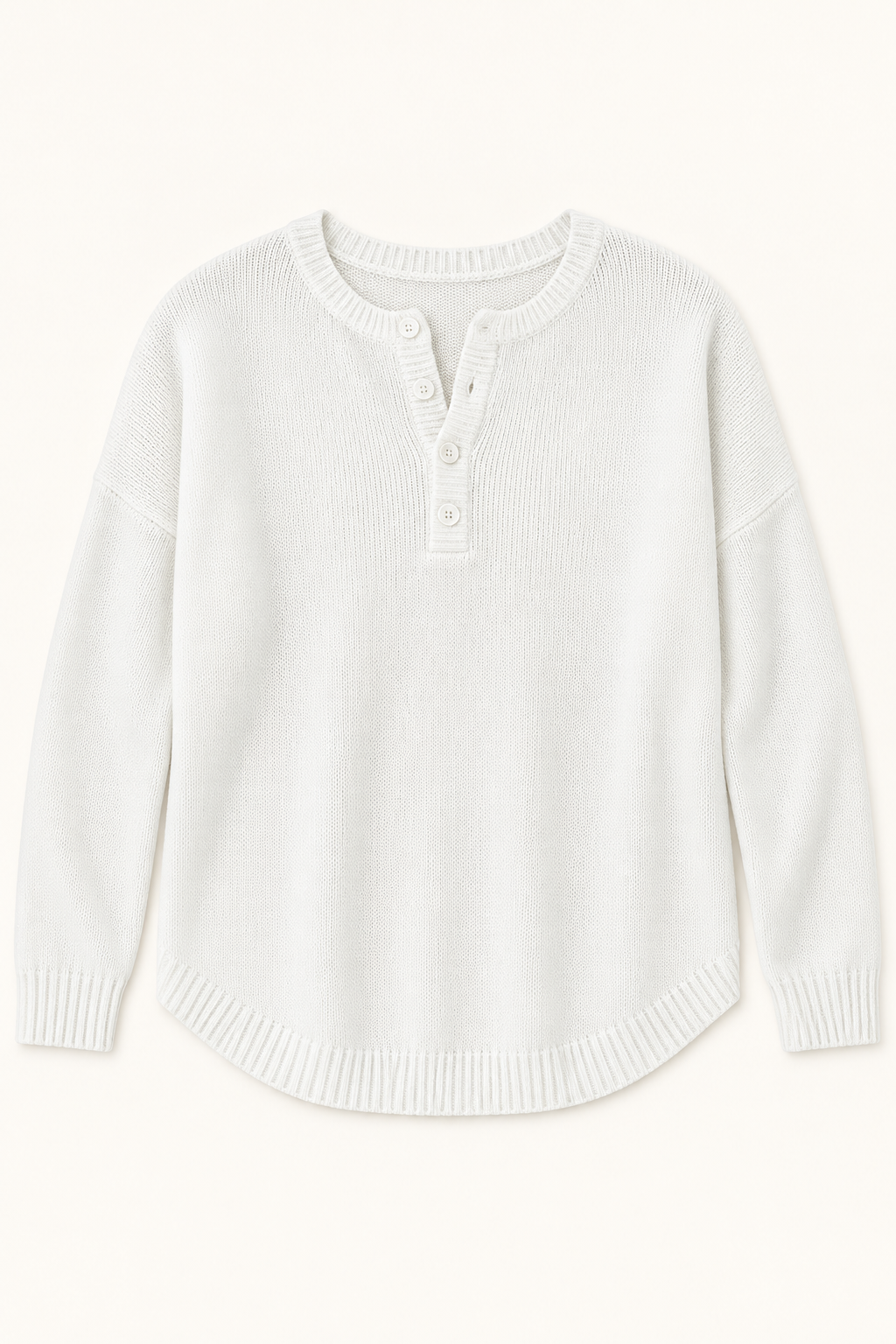 Helene – Henley-Pullover in Weiß als Produktansicht