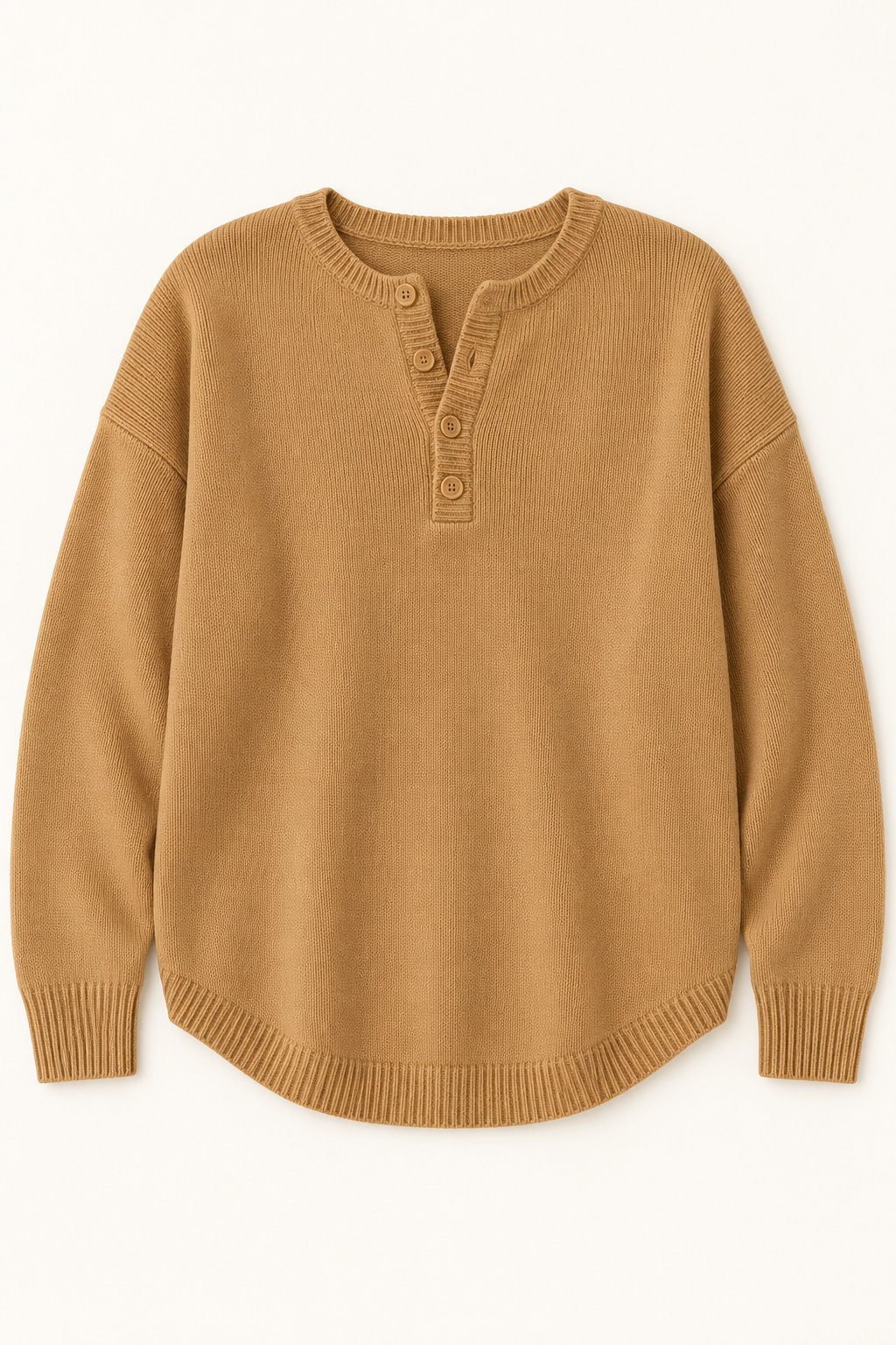 Helene – Henley-Pullover in Camel als Produktansicht