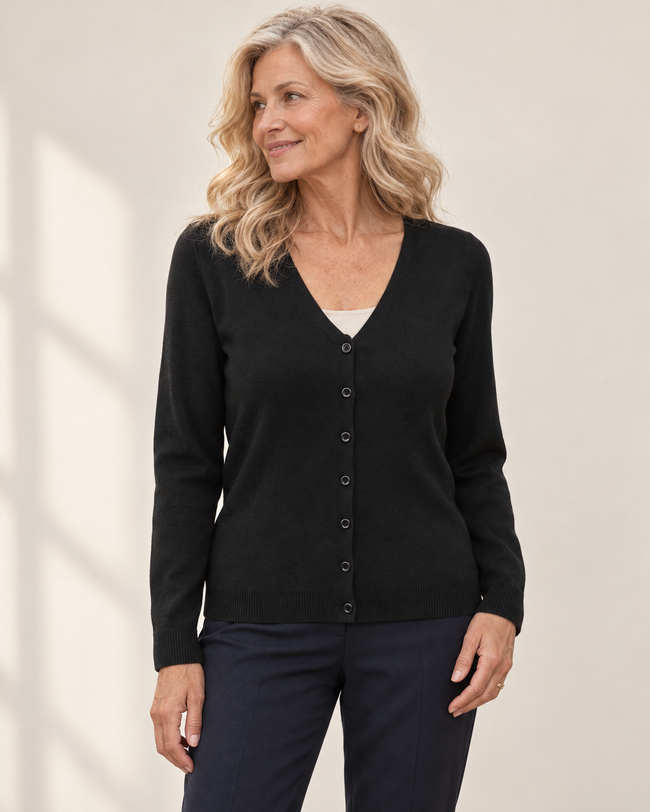 Theresa | Feinstrickjacke mit V-Ausschnitt
